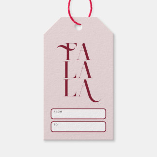 Fa La La Christmas Playful Vintage Gift Tags