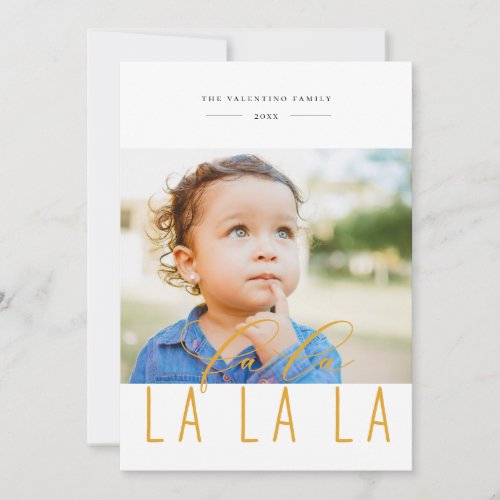 Fa La La Colorful Holiday Photo Card