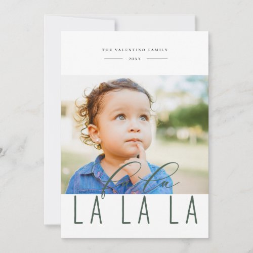 Fa La La Colorful Holiday Plaid Photo Card