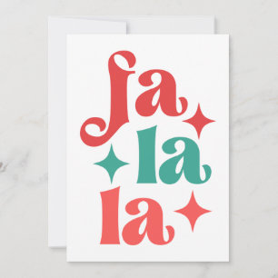 Fa La La - Festive Holiday Typography Design Card