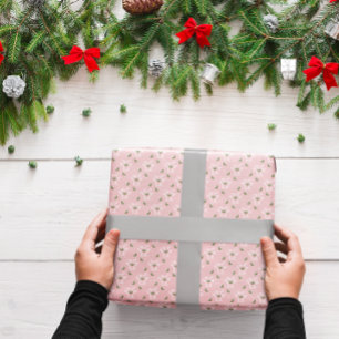 Fa La La Festive Holly Christmas Wrapping Paper