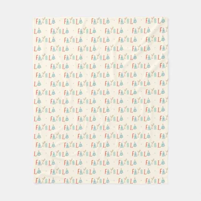 Fa La La Funny Christmas Tree Holiday  Fleece Blanket (Front)