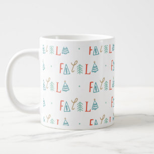 Fa La La Funny Christmas Tree Holiday Giant Coffee Mug