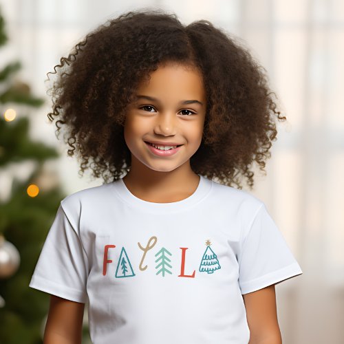Fa La La Funny Christmas Tree Holiday T_Shirt