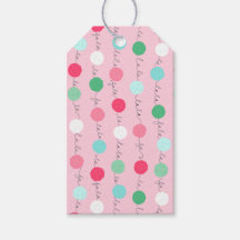 Fa La La Garland Gift Tag (Pink)