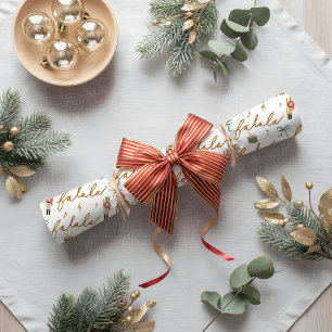 Fa La La Girly Christmas Nutcracker Bow Music Wrapping Paper