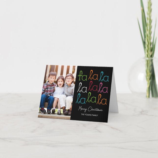 Fa La La Holiday Photo Card (Front)