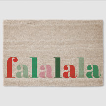 Fa La La La Christmas Coir Mat