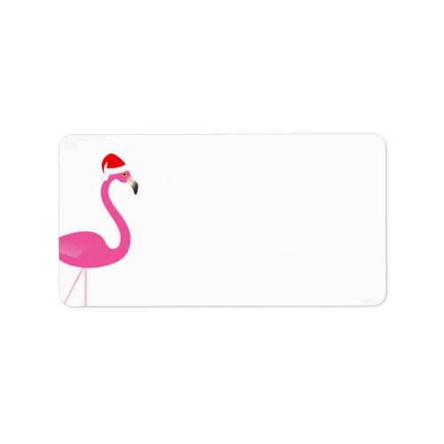 Fa la la la Flamingo Holiday Address Label