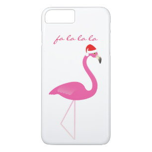 Fa la la la Flamingo iPhone 7 in white 8 Plus/7 Plus Case