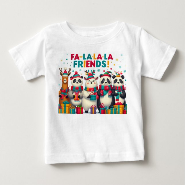 Fa-La-La-La Friends! – Adorable Christmas Animals  Baby T-Shirt (Front)