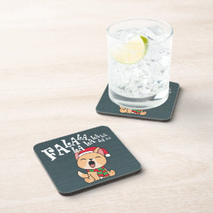Fa La La La La Christmas Dog Singing Coaster