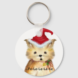 ...Fa-La-La-La-La  Kitten Keychain