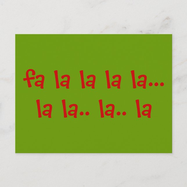 fa la la la la.. la la.. la. la. postcard (Front)