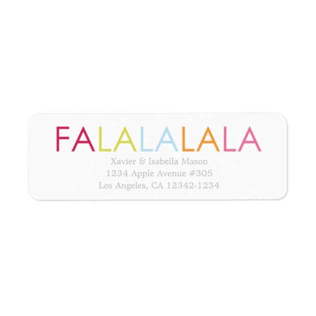 FA LA LA LA LA LABEL (Front)