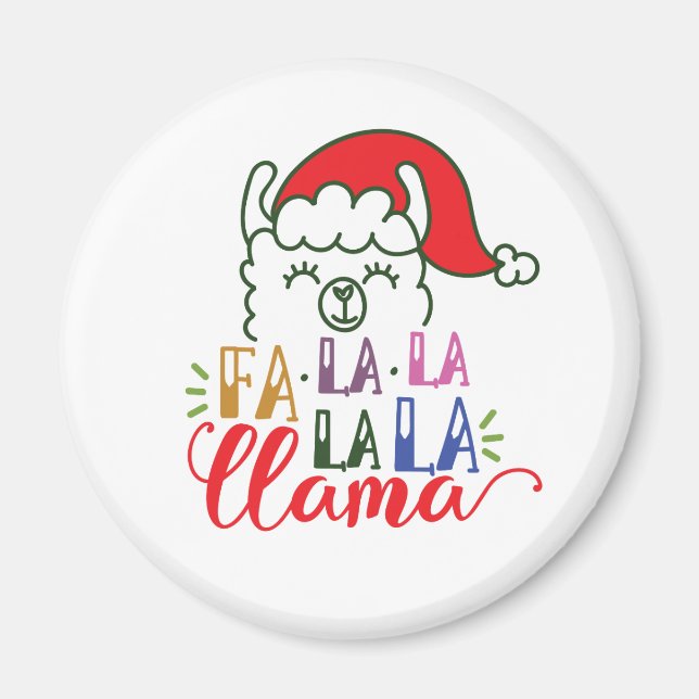Fa la la la la Llama Christmas | Magnet (Front)