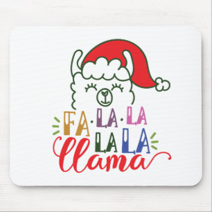Fa la la la la Llama Christmas Mousepad