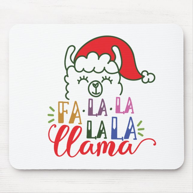 Fa la la la la Llama Christmas | Mousepad (Front)