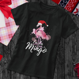 Fa la la la la Mingo Flamingo Christmas Fun Tri-Blend Shirt