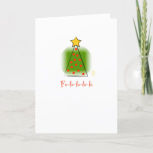 Fa-la-la-la-la Mod Christmas Tree Holiday Card