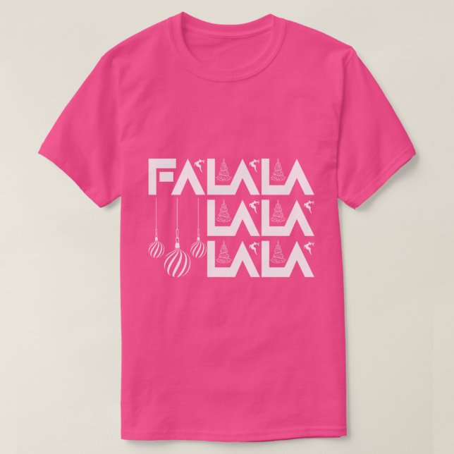 Fa La La La La" Modern Graphic Christmas T-Shirt (Design Front)
