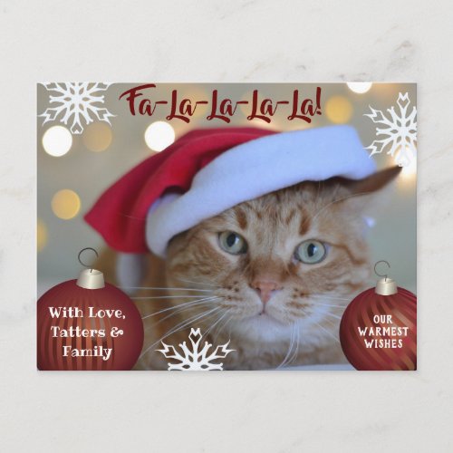 Fa_La_La_La_La Pets Holiday Photo Postcard