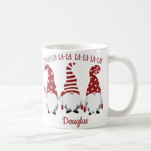 Fa La La La La Santas Gnomes Customizable Coffee Mug
