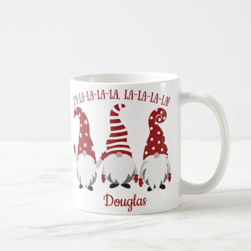 Fa La La La La Santas Gnomes Customizable Coffee Mug
