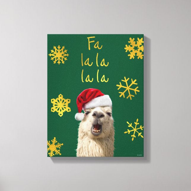 Fa La La La Llama Canvas Print (Front)