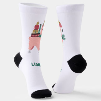 Fa la la la llama holiday socks