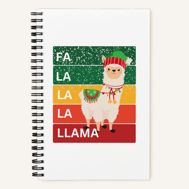 FA LA LA LA LLAMA NOTEBOOK (Front)