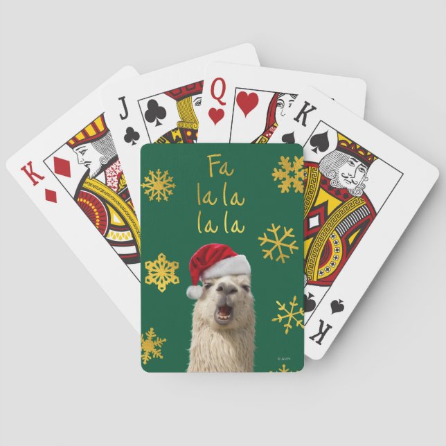Fa La La La Llama Poker Cards (Back)