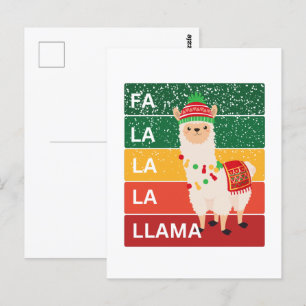 FA LA LA LA LLAMA POSTCARD