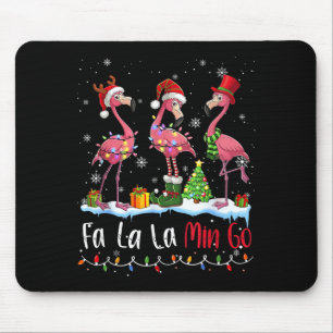 Fa La La La Mingo Flamingo Christmas Lover  Mouse Pad