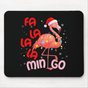 Fa La La La Mingo Flamingo Christmas Men Women Kid Mouse Pad