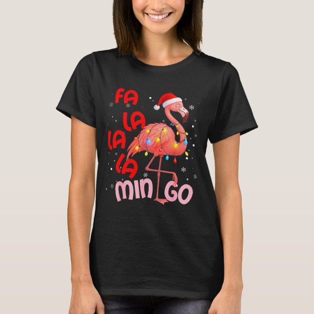 Fa La La La Mingo Flamingo Christmas Men Women Kid T-Shirt (Front)