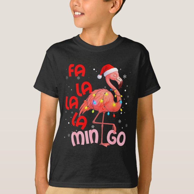 Fa La La La Mingo Flamingo Christmas Men Women Kid T-Shirt (Front)