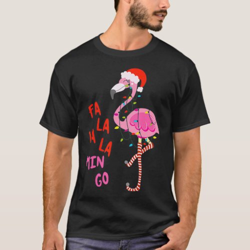 Fa La La La Mingo Flamingo For Christmas Xmas Gift T_Shirt