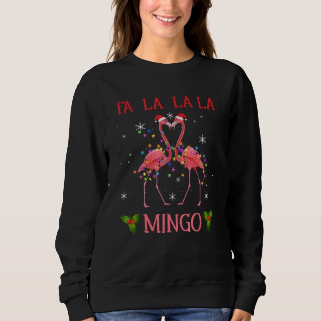 Fa La La La Mingo Flamingo For Christmas Xmas Paja Sweatshirt (Front)