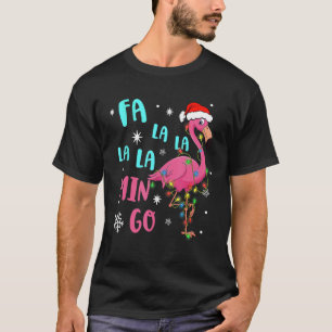 Fa La La La Mingo Flamingo For Christmas Xmas Paja T-Shirt