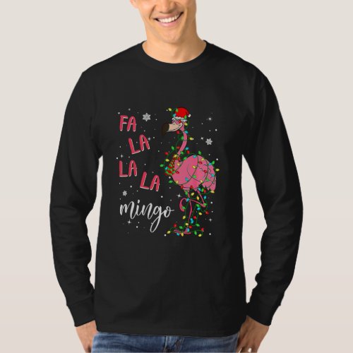 Fa La La La mingo Flamingo for Christmas Xmas  T_Shirt