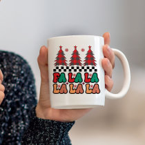 Fa la la la Retro Groovy Christmas Holidays Coffee Mug