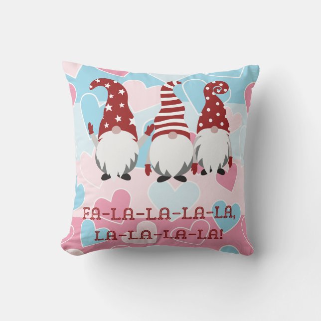 Fa La La La  Throw Pillow (Front)