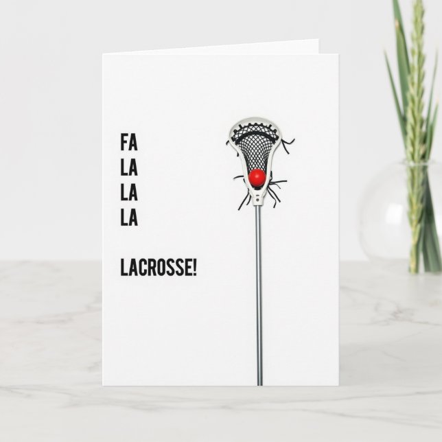 Fa La La Lacrosse Holiday Card (Front)