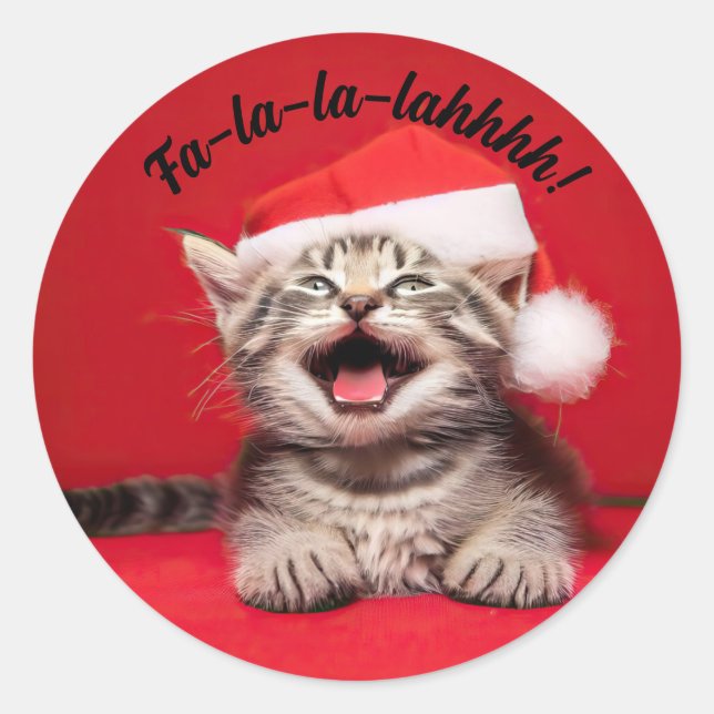 Fa-la-la-lalahhhh! Classic Round Sticker (Front)
