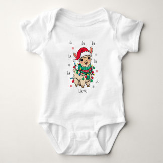 Fa La La Llama Baby – Funny Christmas Llama Bodysuit