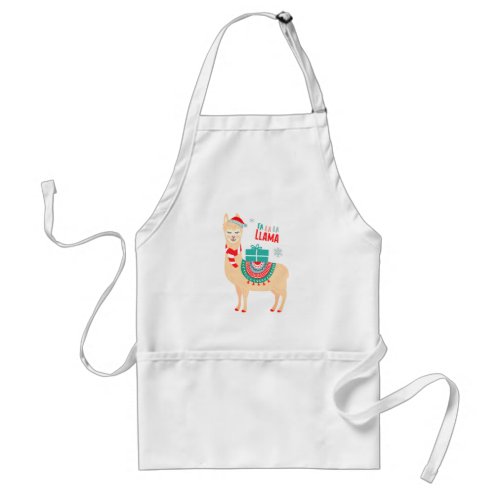 Fa La La Llama  Christmas Adult Apron