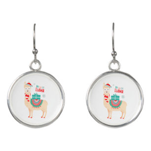Fa La La Llama   Christmas Earrings