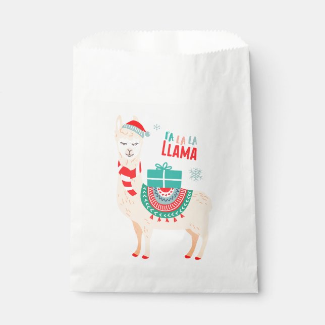 Fa La La Llama | Christmas Favor Bag (Front)