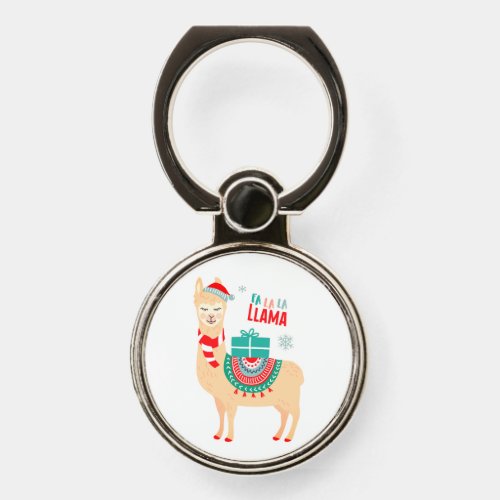 Fa La La Llama  Christmas Phone Ring Stand